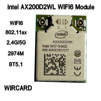 WIRCARD עבור אינטל AX200D2WL AX200 WIFI6 Dual Band 2.4 G/5G BT5.1 מודול WIFI M. 2 1216 עבור מחשב נייד