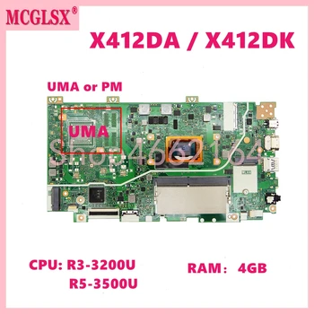 X412DK עם R5 R3 CPU 4GB-RAM V2G/אומה המחברת Mainboard R412DA F412DA A412DA A412DK F412DK X412DA X412DK מחשב נייד לוח אם