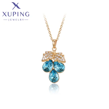 Xuping תכשיטים הגעה חדשה ענבים בצורת תליון קריסטל שרשרת של צבע זהב A00524050