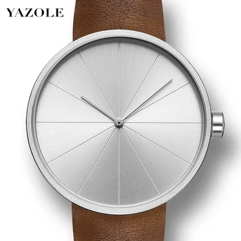 YAZOLE אופנה, Mens דק במיוחד השעונים מינימליסטי עמיד למים שעון יד PU רצועת פשוט פנאי לצפות לגברים Relogios Masculino