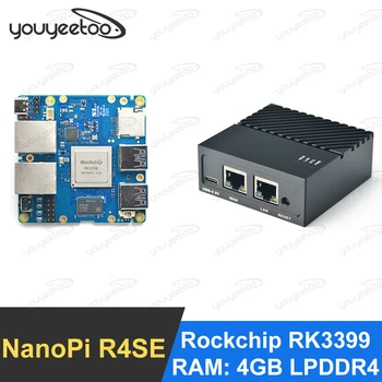 youyeetoo NanoPi R4SE Rockchip RK3399 SOC מיני נייד נסיעות נתב OpenWRT 4G LPDDR4 32G eMMC מאלי-T864 GPU 4K VP9 כפול VOP