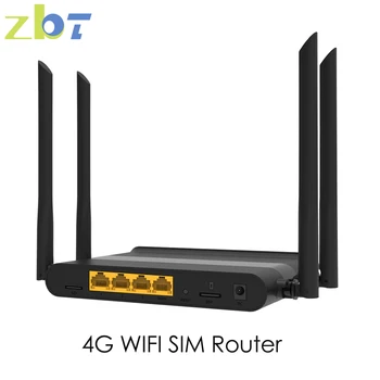 ZBT 4G LTE נתב כרטיס ה SIM-300Mbps 1200mbps 2.4 g 5.8 g Wifi הרחבה אינטרנט אלחוטי מהדר עם EC200TEUHA מודם 3*LAN 1*וואן