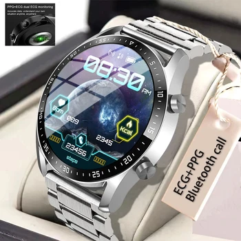 א. ק. ג+PPG Bluetooth לקרוא שעון חכם גברים, קצב הלב, לחץ הדם ספורט כושר 2023 חדש Smartwatch אדם עבור Huawei טלפון Xiaomi