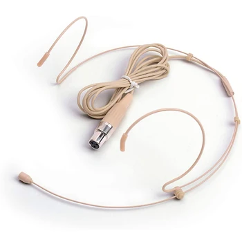 אוזניות דיסקרטיות Headworn Earset מעל האוזן תלוי מיקרופון תואם עם AKG מערכת אלחוטית משדר Bodypack אידיאלי עבור הרצאה.