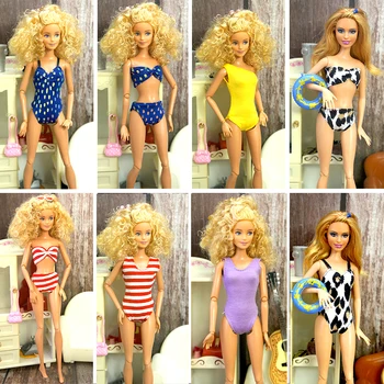 אופנה בגדי ים עבור ברבי בובות צעצועים עבור בנות בגדי הבובה אביזרים ביקיני על בובות צעצועים לילדים בגדי ים