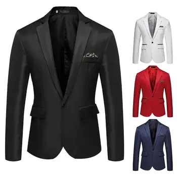 אופנה לגברים בלייזר משקל החליפה העליון כפתור אחד שרוול ארוך דקורטיביים בכיס החליפה המעיל כל התאמה