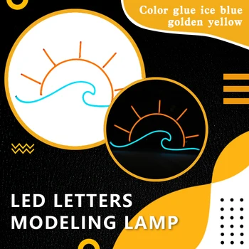 אור ניאון קישוט דקורטיבי צבעוני LED אטרקטיבי פלסטיק חשמלי