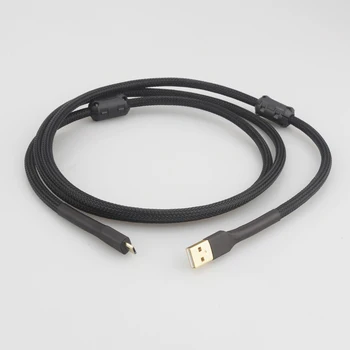 איכות גבוהה OTG usb קו hifi USB כבל כפול מגנטי טבעת זהב מצופה מגבר DAC כבל USB ל-מיקרו USB