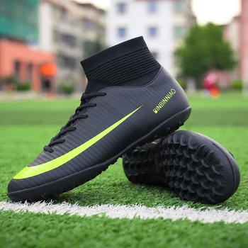 איכות נעלי כדורגל פקקים Mbappé עמיד אור נוח נעלי כדורגל חוצות Futsal נעלי ספורט בגודל 33-47 הסיטוניים