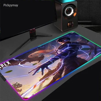 איפקס אגדות משטח עכבר RGB מחשב גדול Mousepad גיימר שטיח אור LED המשחקים Mause מחצלת שולחן משחק מחצלות עם תאורה אחורית חחח