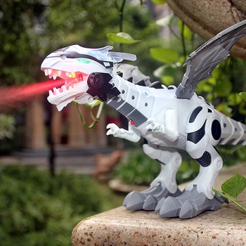 אלקטרונית צעצוע גדול הליכה דרקון צעצוע אש נשימה תרסיס מים עם אור צליל מכני דינוזאורים מודל צעצועים לילדים