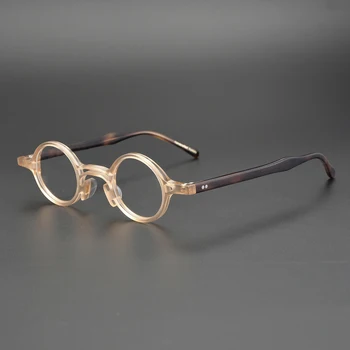 אצטט קטן משקפיים עגולים גברים רטרו, מסגרות משקפיים נשים משקפי הקריאה 0 +400 מרשם משקפי שמש משקפיים צב