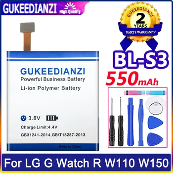 באיכות גבוהה החלפת סוללה BL-S3 BLS3 BL S3 עבור LG G Watch R 110 W150 לצפות Batterie 550mAh Li-polym Bateria +כלים