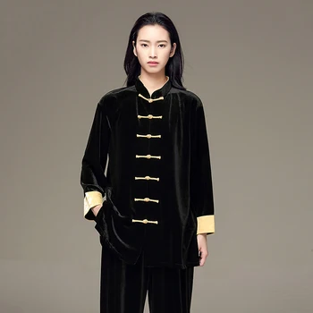 בחורף קטיפה קונג פו טאי צ 'י בגדים לעבות אומנויות לחימה בגדים Taijiquan וושו המדים ווינג צ' ון חמים ססגוניות 2022