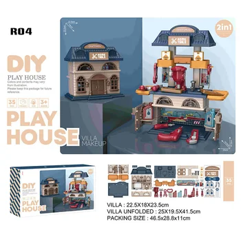 בית בובות צעצוע המשפחה את הבית עם רהיטים לשחק אביזרים קוטג ' בצפון העיר בובה בחירה אידיאלית כמתנה לילדים שלך AN88