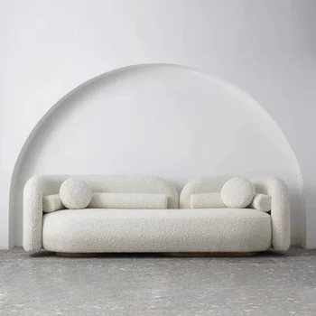 בסגנון נורדי למתוח ספה מיטת קטיפה טאטאמי ספה ספה, רצפת לבן רגיל מעצב יוקרה מתאבן סלון גר בבית ריהוט