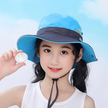 בקיץ כובע ילד ילדה ילדים השמש חוף אביזר הגנת UV חוט כובע שחייה חיצונית
