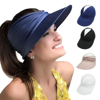 בקיץ מגן השמש השמש כובע נשים אנטי-אולטרה סגול אלסטי בראש חלול הכובע חיצוני מהיר ייבוש כובע השמש בקיץ כובע ילדה