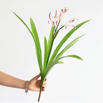 גדול מלאכותית סחלב סניף סימולציה צמחים מרגיש סידור פרחים חומר מלון מסיבת חתונה עיצוב הבית אביזרים