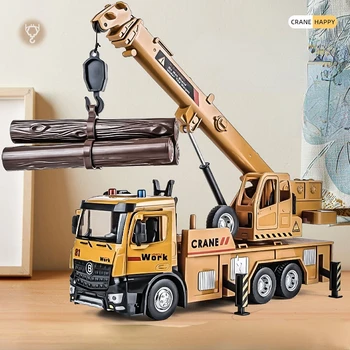 גודל גדול Diecast סגסוגת מנוף המשאית מודל סימולציה החופר המכונית מיקסר צעצועים לילדים הנדסת רכב מתנה צעצועים לילדים