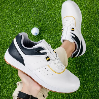 גולף נעלי גברים של גולף מקצועי ספורט נעלי אתלטיקה חיצונית בנעלי ריצה כושר לגברים נעלי גולף