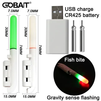דיג אלקטרוני אור CR425 3.6 V סוללה מטען USB רוד הגיוני השביתה מחוון LED מקל פסקה להתמודד עם לילה בהיר פלאש מנורה
