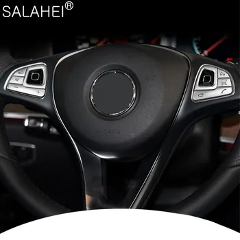 הגה רכב כפתור בורר לקצץ כיסוי מדבקות עבור מרצדס E קלאס E200L E300L W212 W213 אוטומטי סטיילינג פנים