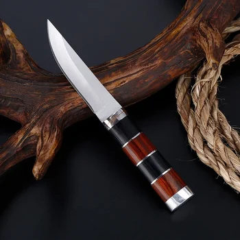הישרדות-תכליתי, טקטי, קשיות גבוהה חיצונית סכיני ציד נושא קטנים ללא ומתקפל ישר סכין מתנה טובה