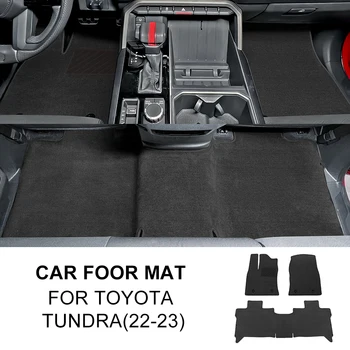 המכונית שטיח הרצפה עבור טויוטה טונדרה 2022 2023 LHD ניילון, קטיפה רגל שטיח קל להתקין אין ריח מוזר עיצוב פנים אביזרים