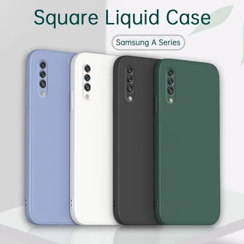 המצלמה להגן רך הטלפון Case for Samsung Galaxy A30S A50 A50S A70 המקורי נוזל סיליקון זוגות הכיסוי 30 50 70 S E