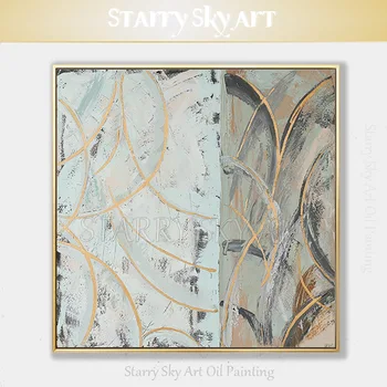 העיצוב החדש אמן יד-צבוע באיכות גבוהה מודרני מופשט ציור שמן על בד יפה אמנות קיר הסלון קישוט
