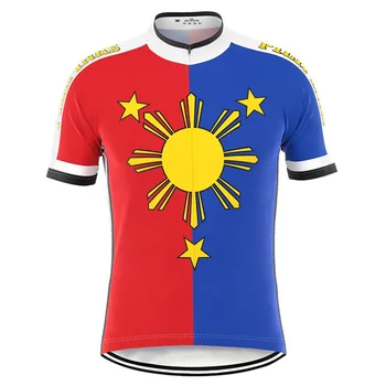 הקיץ הפיליפינים אופניים MTB ג ' רזי מירוץ הכביש ספורט רכיבה על אופניים גברים מעיל ללבוש חולצה קצרה על ההר Maillot Ciclismo סינר