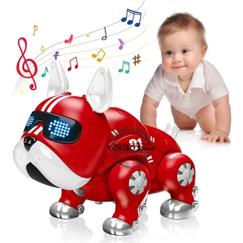 התינוק צעצועים מוסיקליים אלקטרוניים הליכה נעים מכא הכלב לילדים צעצועים אינטראקטיביים שליטה קולית מוסיקה קלה צעצועים עבור פעוטות 1 2 3