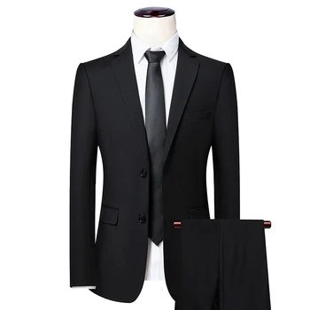 ( ז 'קט + מכנסיים ) באיכות טובה 2 יצירה של גברים חליפת חתונה זכר Slim Fit המשרד לעסקים בלייזר מכנסיים הז' קט גברים חליפה להגדיר