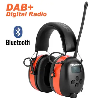 זוהן הגנת שמיעה רדיו אטמי אוזניים אלקטרוניות Bluetooth DAB /DAB/FM רדיו אוזן מגן 25dB הפחתת רעש אוזניות