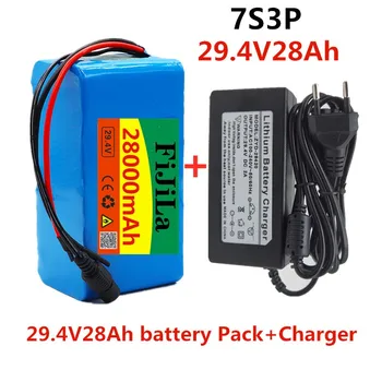 חדש 7s3p 24V 28Ah סוללה 18650 Li-ion Battery Pack 29.4 V 28000mAh אופניים חשמליים ממונעים /Li-ion סוללה עם BMS+ מטען