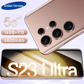 חדש S23 החכם Ultra 5G המקורי טלפונים ניידים 6.7 אינץ מסך HD 6800mAh 16+1TB הפנים נעילת כרטיס ה-SIM כפול העולמי טלפון נייד