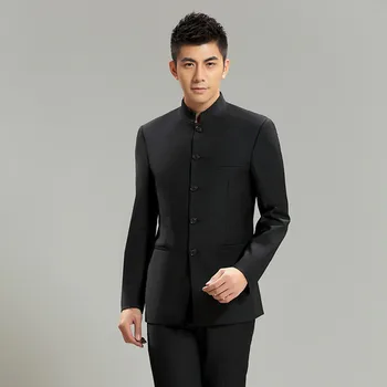 חדש באיכות גבוהה גבר סיני טאנג חליפה לעמוד צווארון נשי סיני טוניקה החליפה תלבושת אחידה של בית ספר גברים חליפת העסקים בלייזר 89