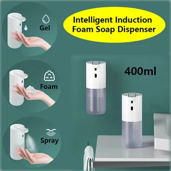 חדשות אוטומטי קצף סבון מיכל ללא מגע הקיר חיישן אינדוקציה 400ML/13.5 OZ יד מכונת כביסה מכונת אמבטיה Kitche
