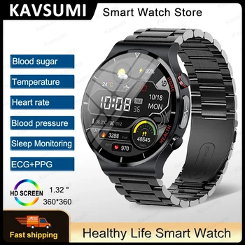 חדשים א. ק. ג+PPG שעון חכם גברים טיפול לייזר של סוכר בדם שומנים בדם, לחץ הדם בריאות ניטור Smartwatch עבור Xiaomi