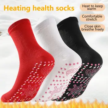 חימום גרביים נוח החורף גרביים מכונת תפירה תרמי חיצוני רך עצמית חימום טיפול גרביים רגל מתחמם גרב