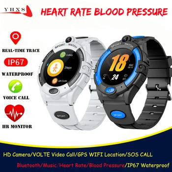 חכם 4G שיחת וידאו לצפות הילד סטודנט גבר קצב הלב לחץ דם צג ה-GPS לאתר לאתר את המצלמה קריאת SOS טלפון Smartwatch