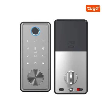 חכם לנעול את הדלת Wifi Keyless טביעות אצבע נעילה עם סיסמא כרטיס IC מכני מפתח אפליקציה המתנה לפתוח את המנעול בדירה