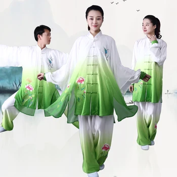 טאי-בגדי נשים, גברים, קונג-פו אומנות לחימה וושו להגדיר Embroid בסגנון סיני מדיטציה ווינג צ ' ון קונג פו תרגיל התחרות להגדיר