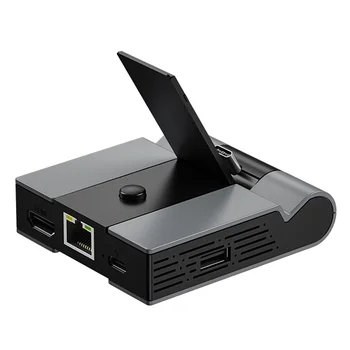 טלוויזיה, תחנת עגינה עבור נינטנדו מתג USB 2.0 עם רכזת USB C-Hub עם Gigabit Ethernet 4K HD HDMI תואם-מתאם-A