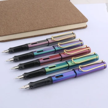יוקרה חדש מותג פלסטיק עט נובע מט צבע חם 0.38 מ 