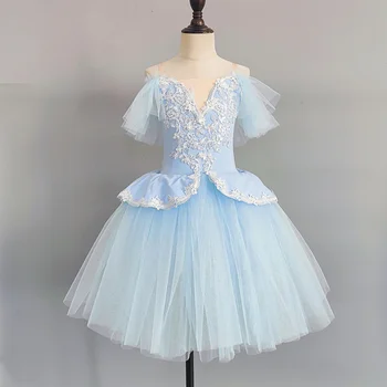 ילדים מקצועי חצאית לבנות ארוך חצאית טוטו בלט Adulto ילד ברבור Cosumes הנסיכה שמלת ריקוד ביצועים בגדים