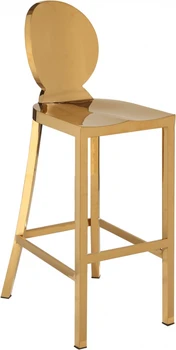 כיסא בר אור יוקרה הביתה האי הזהב כסא בר מודרני מינימליסטי גבוהה כיסא בר עם הכיסא אחורה בר שרפרף בר מונה