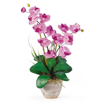 כפול Phalaenopsis משי סחלב סידור פרחים, ארגמן הביתה קישוט הגן סידור פרחים אביזרים