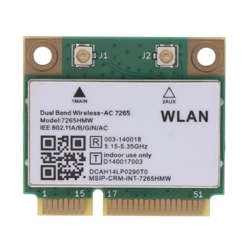 כרטיס אלחוטי 1200Mbps 7265HMW Mini PCI-E 7265AC Wifi Bluetooth תואם-4.2 2.4 G-5Ghz-802.11 ac מתאם עבור המחשב הנייד QXNF
